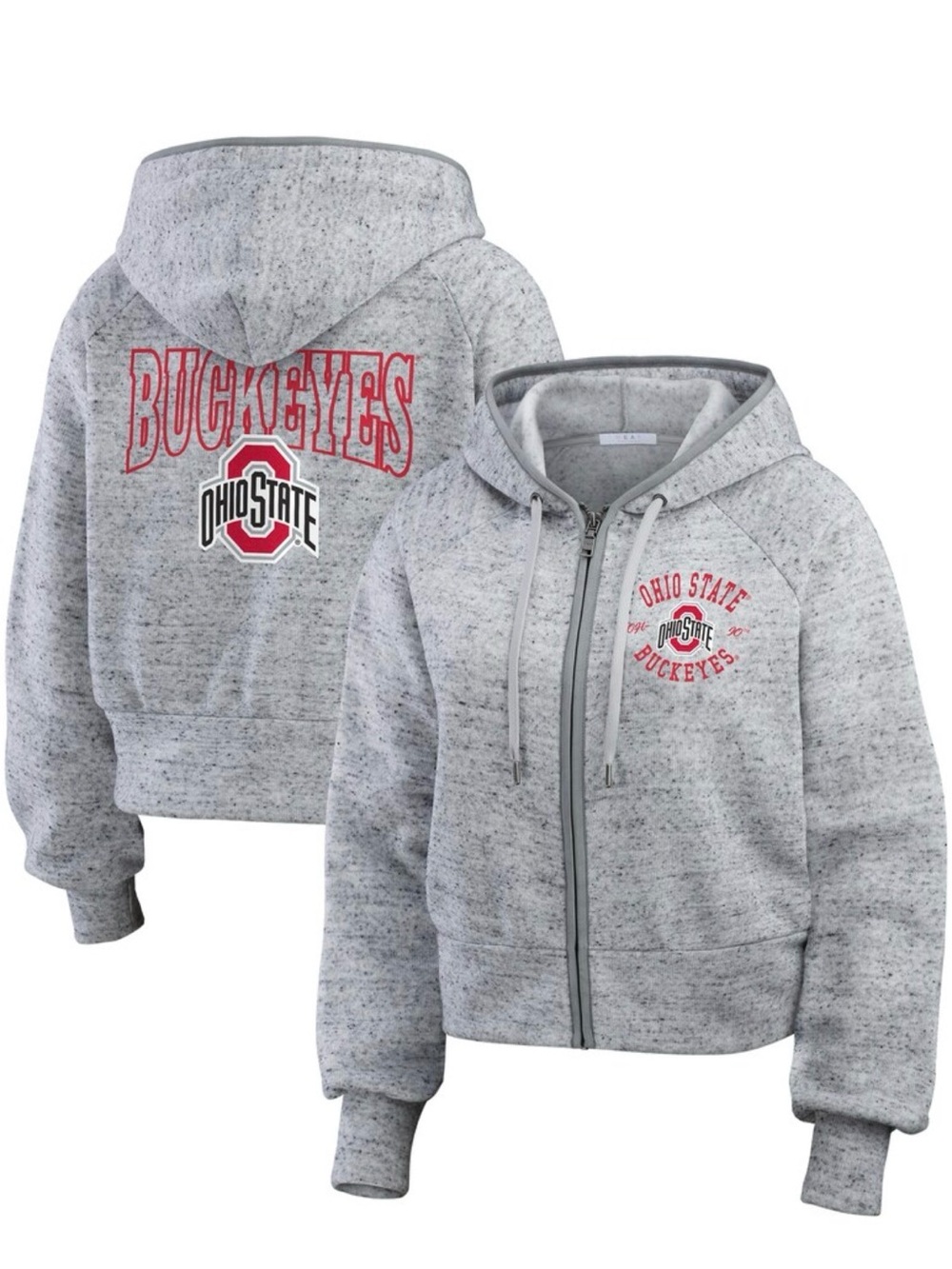 NWT WEAR by Erin Andrews Ohio State Buckeyes Full Zip Hoodie XXL Gray - Picture 1 of 8